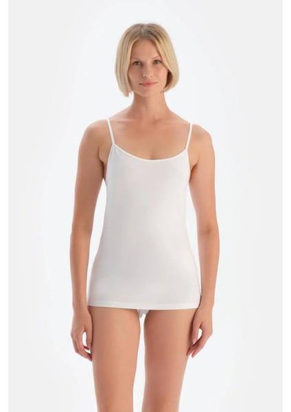 5007 Kadın 2'li Ayarlanabilir Ip Askılı Atlet-Beyaz fırsatları