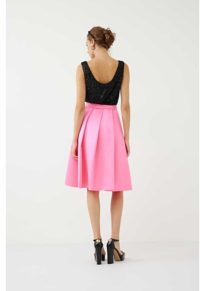 Saten Pileli Etek Pembe K2315071_038 indirimleri