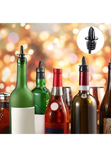 QuirkyQuar Likör Şişe Dökücüler Akış Dökücü Plastik Tabakalar Siyah Şişe Dökücüler Barlar Için Pubs Restoranlar Kahve Dükkanları (Yurt Dışından) modelleri