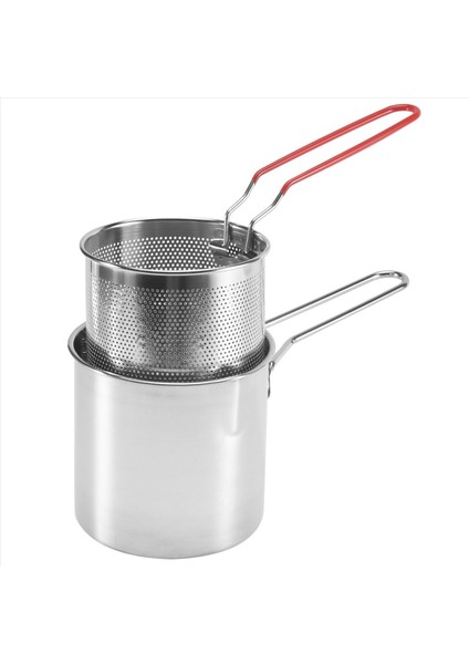 QuirkyQuar Paslanmaz Çelik Derin Kızartma Potu Tempura Patates Kızartması Süzgeç Tavuk Kızarmış Tavalar Mutfak Yemek Aracı (Yurt Dışından) indirimleri