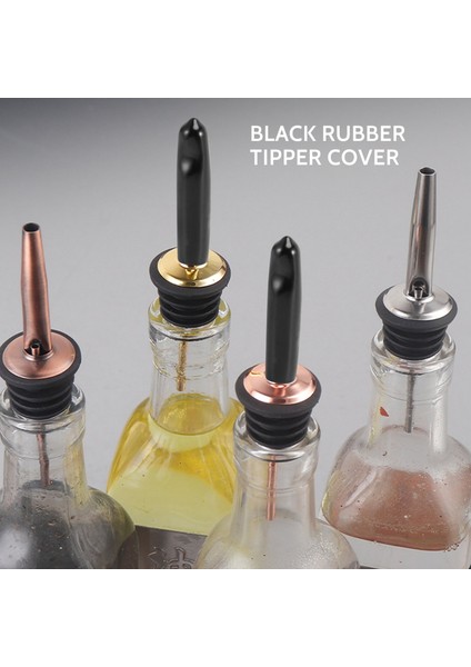 QuirkyQuar Siyah Kauçuk Poker Kapak Likör Şişesi Pourer Dispenser Spout Toz Kapakları (48) (Yurt Dışından) fiyatları