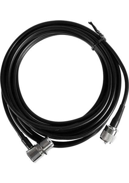 QuirkyQuar RG58 Rg-58 50 Ohm Araba Anten Koaksiyel Kablosu 5 Metre Uhf Kadın-Uhf Erkek (Siyah) (Yurt Dışından)