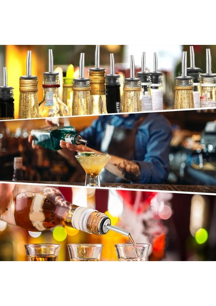 QuirkyQuar 12 Adet Likör Dökme ve Adaptörler, Alkol Hızı Için Şişe Dökücüler Paslanmaz Çelik Zeytinyağı Spout Likör Pourers (Yurt Dışından) indirimleri