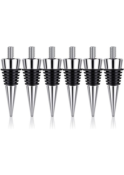 QuirkyQuar 6 Adet Metal Şişe Tıpası Boş Çinko Alaşım Şarap Şişesi Tıpa Kiti Yeniden Kullanılabilir Şarap Tasarrufu Kafesi Şişe Tıpa Seti (Yurt Dışından)