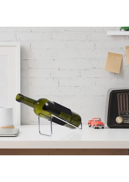 QuirkyQuar Metal Depolama Rafları Stand Bottle Rack Tek Şarap Şişesi Tutucu Rafı, Şarap Sevenler Için Şık Şarap Şişesi Organizatörü (Yurt Dışından) indirimleri
