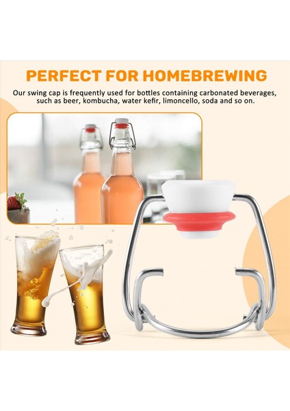 QuirkyQuar Salıncak Üst Cam Şişe Kapakları Flip Bira Şişe Salıncak Kapağı Için Grolsch Tarzı Bira Şişe Bira, Soda Şişeleri, Homebrewing 10PCS (Yurt Dışından) indirimleri