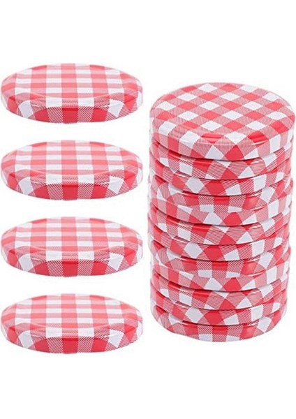 QuirkyQuar Geniş Ağız Vidalı Kapaklı Reçel Kavanozları Normal Kavanozlar Için Metal Şişe Kapağı 6.5 x 6.5 cm 40 Set (Yurt Dışından)