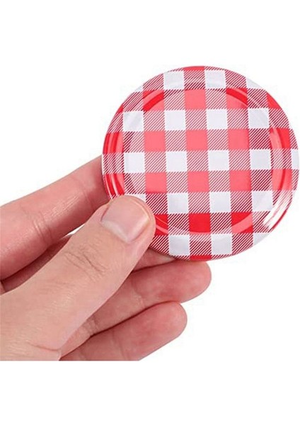 QuirkyQuar Geniş Ağız Vidalı Kapaklı Reçel Kavanozları Normal Kavanozlar Için Metal Şişe Kapağı 6.5 x 6.5 cm 40 Set (Yurt Dışından) fiyatları