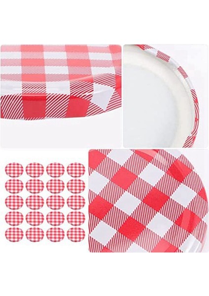 QuirkyQuar Geniş Ağız Vidalı Kapaklı Reçel Kavanozları Normal Kavanozlar Için Metal Şişe Kapağı 6.5 x 6.5 cm 40 Set (Yurt Dışından) modelleri