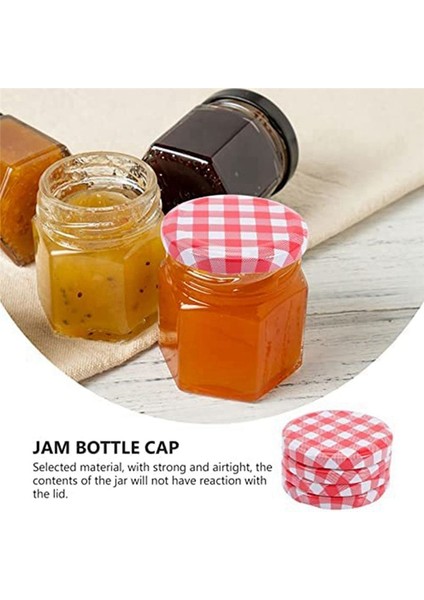 QuirkyQuar Geniş Ağız Vidalı Kapaklı Reçel Kavanozları Normal Kavanozlar Için Metal Şişe Kapağı 6.5 x 6.5 cm 40 Set (Yurt Dışından) indirimleri