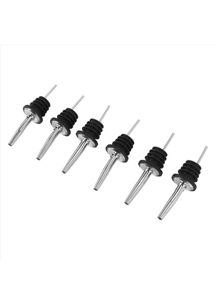 QuirkyQuar 6pcs Paslanmaz Çelik Spirit Şarap Şişesi Pourer Stopper Free Flow Likor Kokteyl (Yurt Dışından)