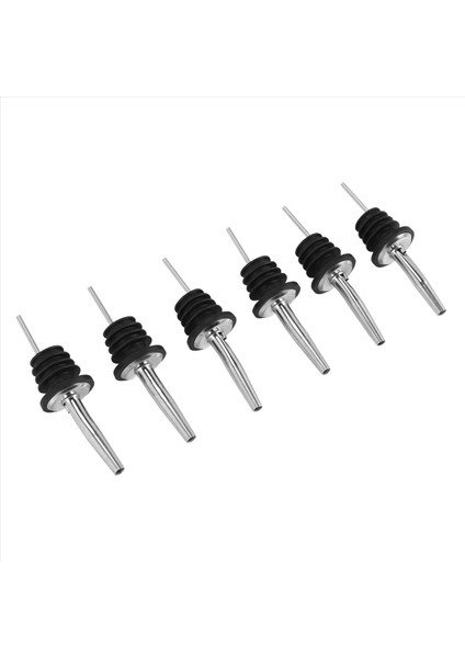QuirkyQuar 6pcs Paslanmaz Çelik Spirit Şarap Şişesi Pourer Stopper Free Flow Likor Kokteyl (Yurt Dışından) modelleri