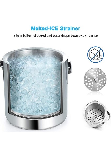 QuirkyQuar Kapaklı Buz Kovası, Kapaklı Çift Duvarlı Buz Kovası, Paslanmaz Çelik, 1.3 Litre Yalıtımlı Buz Kovası (Yurt Dışından) indirimleri