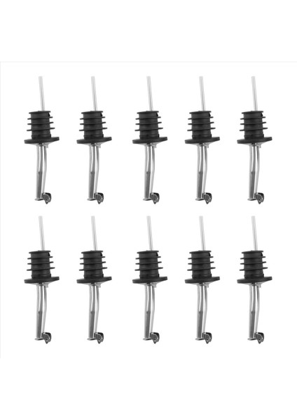 QuirkyQuar 10 Paketli Paslanmaz Çelik Şarap Dökücüler Likör Şarap Likörü Için Set Zeytinyağı Kahve Şurubu Sirke Şişeleri (Yurt Dışından)