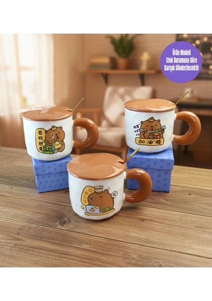 Çalışkan Capybara Temalı Seramik Kupa