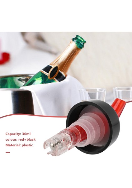 QuirkyQuar 6 Pcs Likör Pourer, Plastik Ölçülen Likör Dökücü Ölçüm Odası Pourer Pourer Spout Stopper Likör Şarabı Için (Yurt Dışından) fırsatları