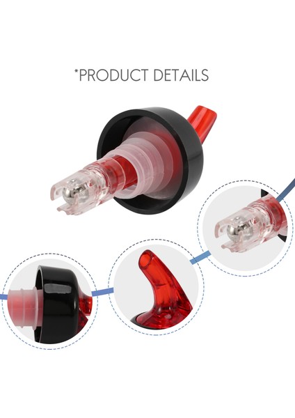 QuirkyQuar 6 Pcs Likör Pourer, Plastik Ölçülen Likör Dökücü Ölçüm Odası Pourer Pourer Spout Stopper Likör Şarabı Için (Yurt Dışından) indirimleri