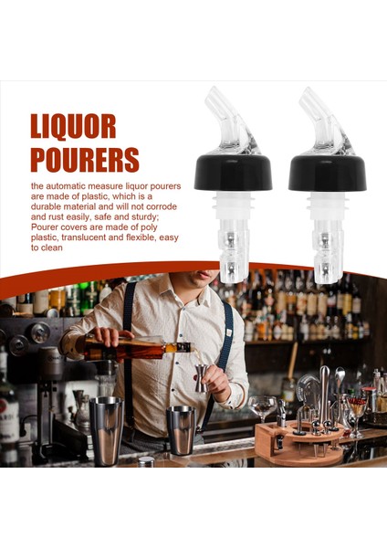 QuirkyQuar 8 Adet Otomatik Ölçülen Şişe Dökücü, Kuyruk ve Yakalı Spout Şişe Dökücü, Likör Şişe Dökücüleri 1 Oz/ 30 ml (Yurt Dışından) indirimleri