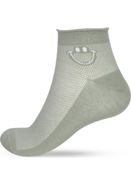 Kadın 5'li Gülen Surat Baskılı Step Çorap indirimleri