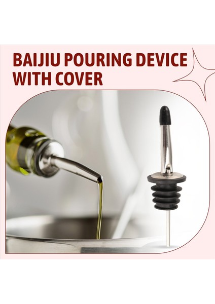 QuirkyQuar 6 Adet Paslanmaz Çelik Dökücüler, Hız Dökücü, Likör Şişesi Dökücüler ve Sirke Konik Durma Spout, Kapalı Toz Kapakları (Yurt Dışından) fırsatları