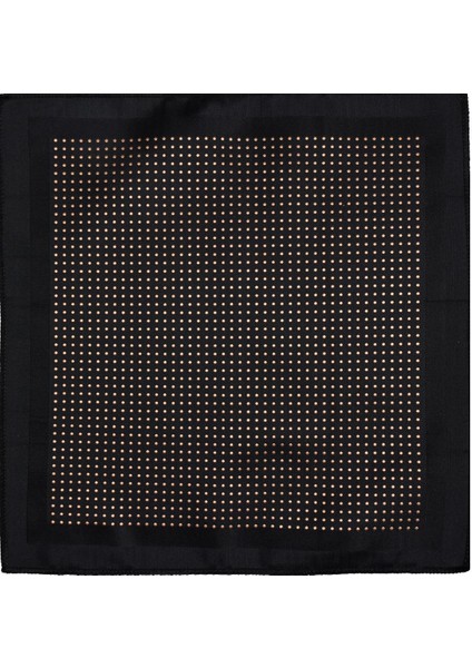 8 cm Hand Made Siyah - Bej Nokta Desenli Mendilli Kravat fırsatları