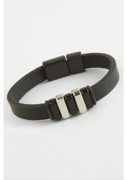 Mıknatıslı Orjinal Deri Bileklik