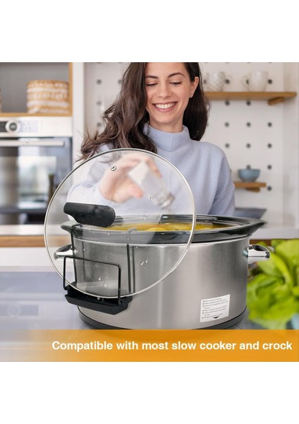 QuirkyQuar Silikon Lavabo Paslanmaz Çelik Kapak Organizatör Pot Kapağı Tutucufits ile Yavaş Pişirici Kapak Tutucu Kap Kapak Rafı (Yurt Dışından) modelleri