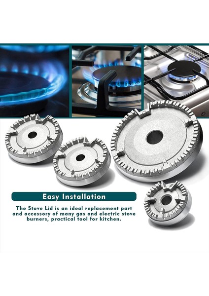 QuirkyQuar Ocak Şapka Seti Soba Kapağı Yükseltilmiş, Fırın Gaz Hobi Brülör Taç Alev Kapağı, Gaz Brülör Alev Kapağı Çoğu Gaz Sobası Brülörüne Uyuyor (Yurt Dışından) fırsatları
