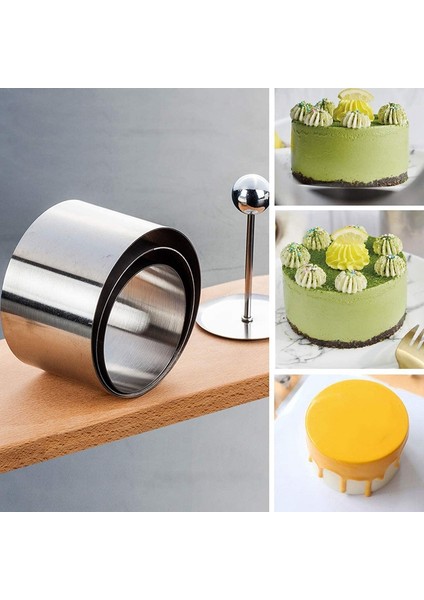 QuirkyQuar 4pcs Paslanmaz Çelik Yuvarlak Soğuk Çanak Kalıp Ile Plaka Mutfak Otel Yemek Aracı Salata Plakası Kızarmış Pirinç Oluşturma Kalıp (Yurt Dışından) modelleri