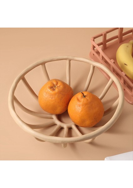 QuirkyQuar Kısa Iskandinav Reçine Içi Boş Meyve Tepsisi Içi Boş Meyve Tabak Oturma Odası Masaüstü Tabak Atıştırmalık Kase El Sanatları Dükkan Kafe Dekorasyon (Yurt Dışından) indirimleri