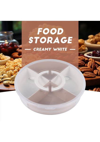 QuirkyQuar 4 Bölmeli Sebze Tepsisi Atıştırmalık Saklama Kutusu Kapaklı Kapaklı Meyve Kasesi (Yurt Dışından) indirimleri