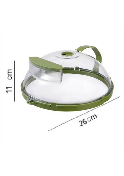 QuirkyQuar Gıda Için Mikrodalga Kapağı Tutamalı Mikrodalga Fırlatma Kapağı ve Su Depolama Kutusu Mikrodalga Fırlatma Isıtma Kapağı (Yurt Dışından)