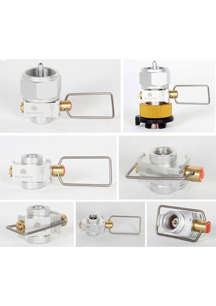 QuirkyQuar Kamp Gaz Koruyucu Plus Gaz Dönüştürücü Değiştirici Doldurma Düz Tank Dönüşüm Adaptörü Kamp Gaz Adaptör Valfi, Gümüş (Yurt Dışından) fırsatları