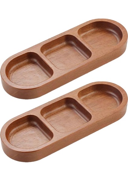QuirkyQuar Masif Ahşap Dikdörtgen Tepsi Baharat Tepsisi Kahvaltı Gıda Suşi Tatlı Sos Tepsisi Mutfak Akşam Yemeği Baharat Tepsisi B (Yurt Dışından)