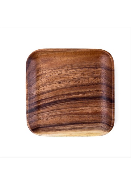QuirkyQuar Ceviz Ahşap Tabaklar Kare Ahşap Atıştırmalık Tabak Kek Tatlı Meyve Servis Küçük Suşi Gıda Yemekleri Tabak Seti (Yurt Dışından)