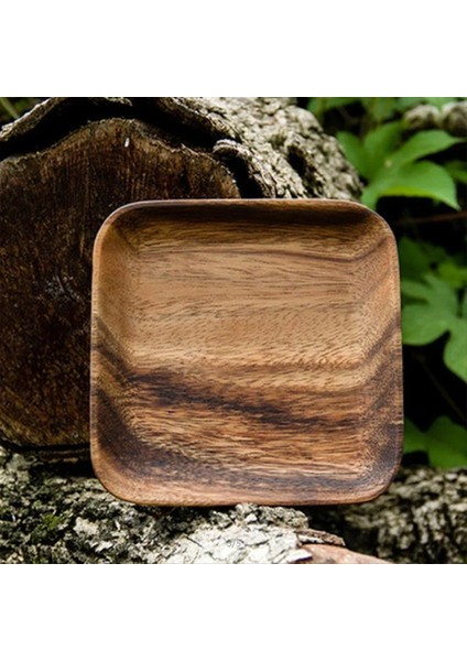 QuirkyQuar Ceviz Ahşap Tabaklar Kare Ahşap Atıştırmalık Tabak Kek Tatlı Meyve Servis Küçük Suşi Gıda Yemekleri Tabak Seti (Yurt Dışından) fırsatları