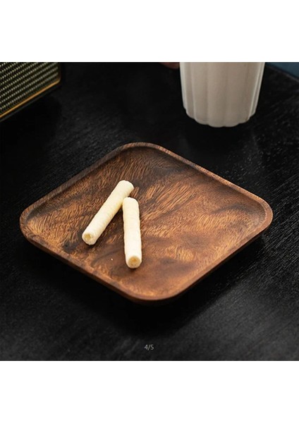QuirkyQuar Ceviz Ahşap Tabaklar Kare Ahşap Atıştırmalık Tabak Kek Tatlı Meyve Servis Küçük Suşi Gıda Yemekleri Tabak Seti (Yurt Dışından) indirimleri
