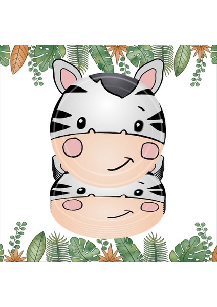QuirkyQuar Jungle Hayvan Tema Kağıt Tabağı Hayvan Vahşi Hayvan Teması Için Set Bebek Vaftiz Fili (Yurt Dışından) fiyatları