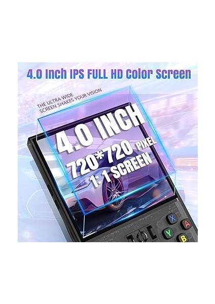 Yeni Yükseltme R36MAX Retro El Oyun Konsolu ile 64G Dahili 18000+KLASIK Oyunlar, Taşınabilir El Düzenlenen Açık Kaynak Linux Sistemi 4 Inç 4 K Hd IPS Ekran Video Oynatıcı (Siyah Max 64GB) modelleri