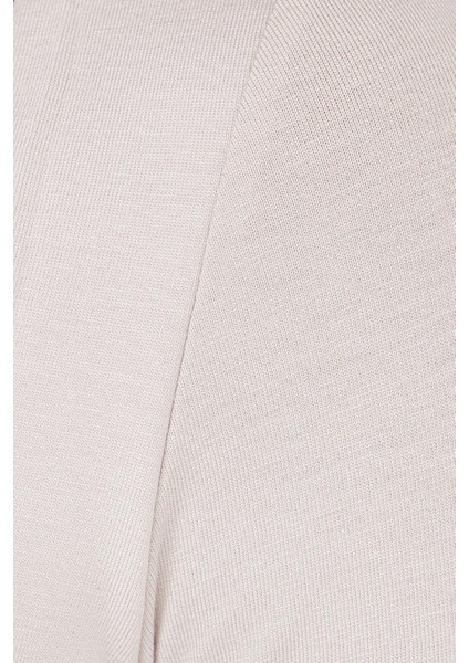 Kadın Slim Fit Dar Kesim Uzun Kollu U Yaka Taş Bluz