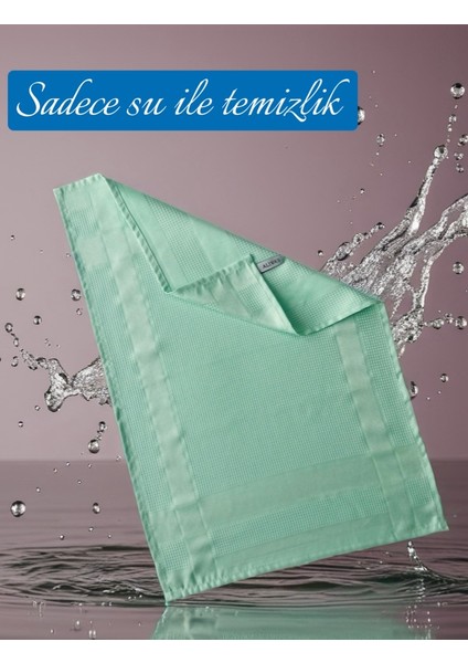 Aliva's Premium Mikrofiber Sihirli Temizlik Bezi- Kurulama ve Cam Bezi 40X60 cm Mint Yeşil fırsatları