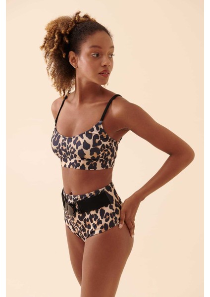 Kemerli Leopar Desenli Bikini Leopar Y22MY004_144