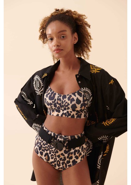 Kemerli Leopar Desenli Bikini Leopar Y22MY004_144