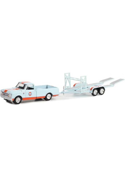 Greenlight 1/64 1968 Chevrolet C-10 Shortbed And Tandem Car