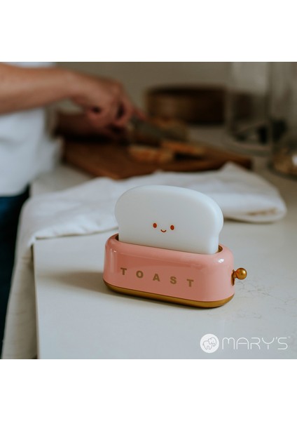 Toaster Pembe LED Gece Lambası