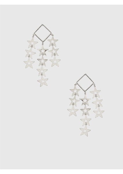 Yıldız Figürlü Gümüş Kadın Küpe Standart Renk K1986135_089