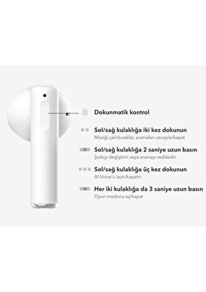 Choice Earbuds X2 Beyaz TWS Kulaklık Müzik ve Oyun İçin Suya Dayanıklı indirimleri