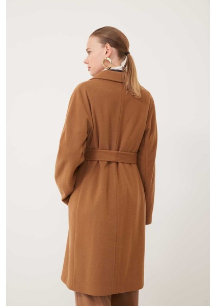 Kuşaklı Yün Kaban Camel K2319015_035 indirimleri