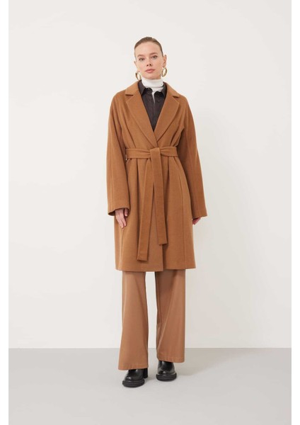 Kuşaklı Yün Kaban Camel K2319015_035