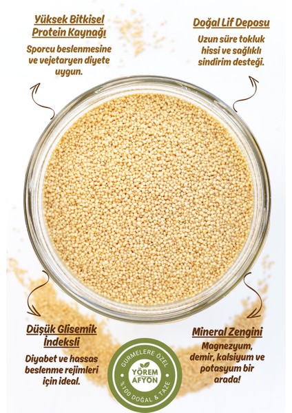 Yörem Afyon Diyetlerin Yükselen Yıldızı Yüksek Proteinli Doğal Lifli Amarant Amaranth Tohumu (Amaranthus) | 125GR. fiyatları